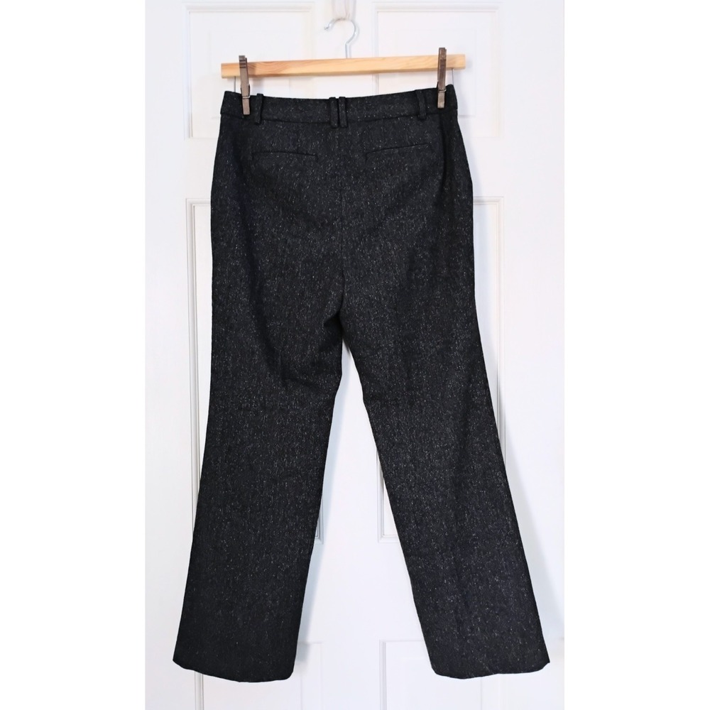 Talbots Dress Pants Womens 8P Black Tweed Wool Silk Blend Straight Leg Trousers - Picture 3 of 9
